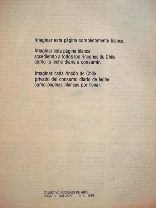 CADA, Colectivo Acciones de Arte. <em>Para no morir de hambre en el arte (Not to starve in art), </em>1979. Documentation.