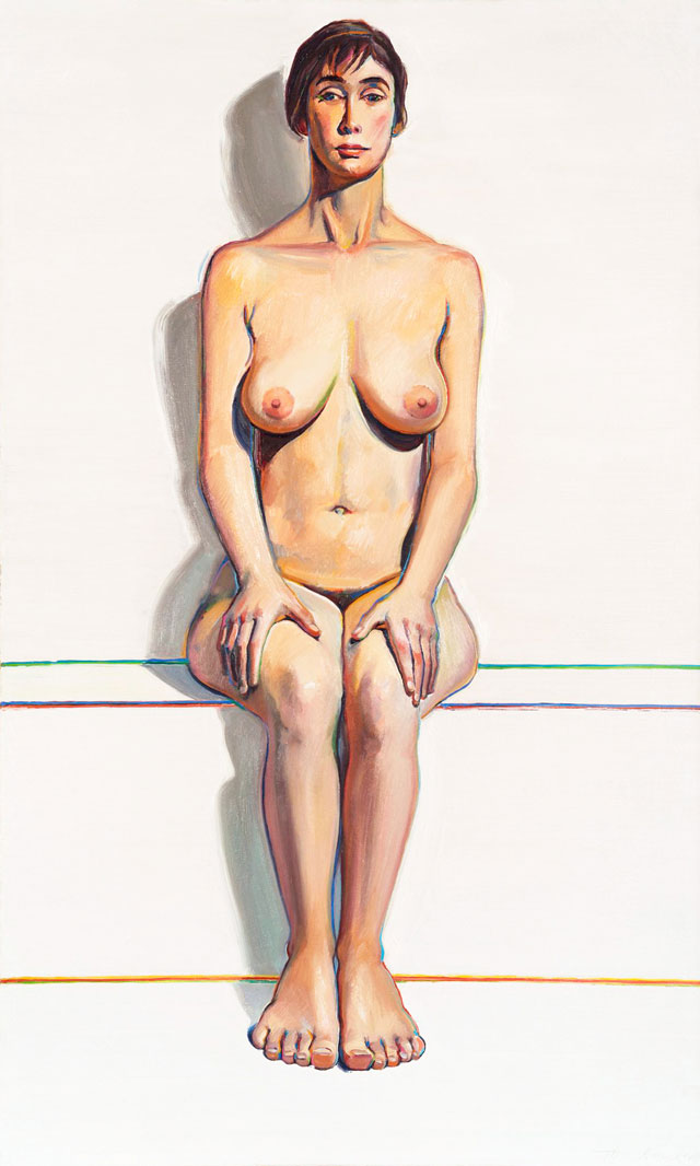 Wayne Thiebaud, Nude (Seated Nude), 1963. Oil on canvas 60 x 36 in (152.4 x 91.4 cm). Courtesy Allan Stone Projects, New York © Wayne Thiebaud/Licensed by VAGA, New York, NY.