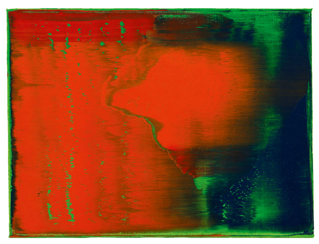 Gerhard Richter, Grün - Blau - Rot 789-76, 1993. Oil on canvas, 30 x 40 cm (11 3/4 x 15 3/4 in). Photograph courtesy Galerie Ludorff.