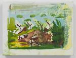 Cecily Brown, Players and painted stage, 2024. Oil on linen, 33.02 x 43.18 cm (13 x 17 in). © Cecily Brown, 2026. Photo: Genevieve Hanson.