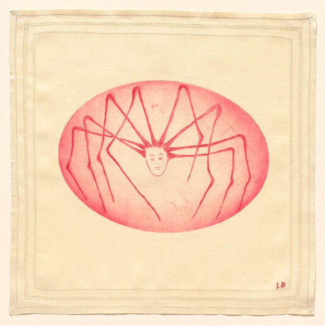 Louise Bourgeois. Spider Woman, 2004. Drypoint on fabric. Sheet: 13 1/2 × 13 5/8 in (34.3 × 34.6 cm). The Museum of Modern Art, New York. Gift of The Easton Foundation. © 2017 The Easton Foundation/Licensed by VAGA, NY.