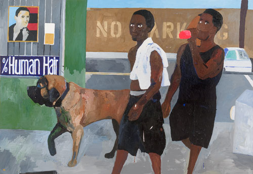 Henry Taylor. Walking with Vito, 2008. Acrylic on canvas, 167.5 x 244 cm. © Henry Taylor, 2008. Image courtesy of the Saatchi Gallery, London.