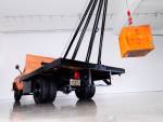 Chris Burden. 1 Ton Crane Truck, 2009. Restored 1964 F350 Ford crane truck with one-ton cast-iron weight, 14 ft × 22 ft 10 in × 8 ft (4.2 × 6.9 × 2.4 m). Courtesy the artist and Gagosian Gallery.