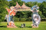 Proscenium Arches, exhibition view, Monster Chetwynd, A Friends Making Machine, 2026. Courtesy the artist and Middelheim Museum, Antwerp. Photo: Tom Cornille.