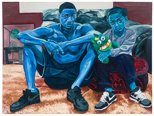 Jordan Casteel. Miles and Jojo, 2015. Oil on canvas, 54 x 72 in.