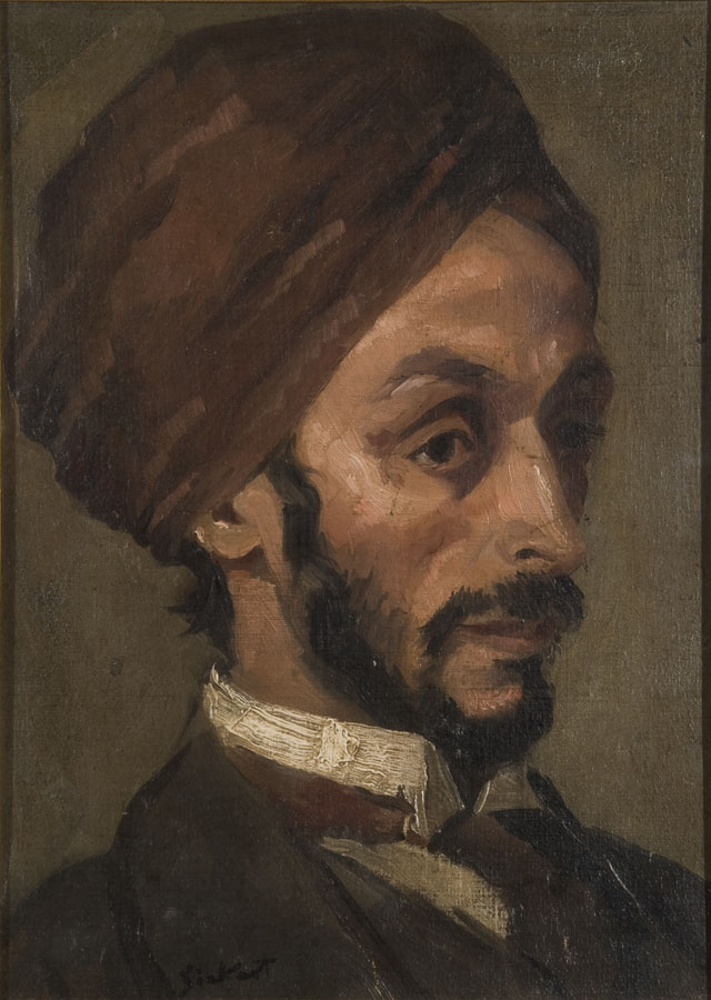 Walter Richard Sickert ARA. Portrait of an Afghan Gentleman, circa 1895. Oil on canvas laid on board. Jerwood Collection.