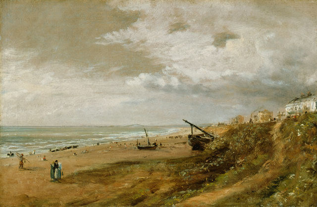 John Constable. Hove Beach, undated. Oil on canvas laid on panel. Lent by The Syndics of the Fitzwilliam Museum, University of Cambridge.