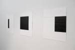 Deb Covell. Submerged Square. Acrylic paint (1-3), 15 x 11cm each (total expanse 45cm). Photograph: Cathal Carey.
