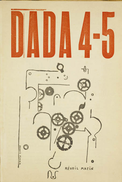 Francis Picabia, French, 1879-1953. <em>Alarm Clock I (Réveil matin I)</em>, illustration on the title page of the journal Dada, no. 4-5: Dada Anthology (Anthologie Dada), Tristan Tzara, editor, Mouvement Dada, May 1919. Line block reproduction of ink drawing, 27.4 x 18.5 cm. National Gallery of Art, Library, Gift of Thomas G. Klarner
 © 2006 Board of Trustees, National Gallery of Art, Washington. Photo: Lorene Emerson
 © 2006 Francis Picabia/Artists Rights Society (ARS), New York/ADAGP, Paris.