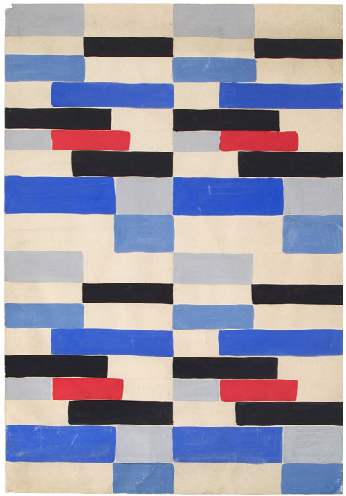 Sonia Delaunay. <em>Design B53</em>,  1924. Gouache on paper. Private collection. © L & M Services B.V. The Hague 20100623. Photo © private collection.