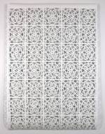 Reni Gower. Papercuts: White/emerald, 2013. Acrylic on hand-cut paper, 81 x 56 in.