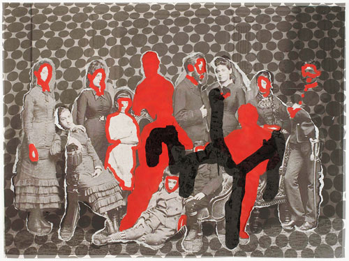 Toby Ziegler. The Art of Sinking (study), 2009. Inkjet on paper, pins, ink, gouache, graphite, 320 x 430 cm. Courtesy the artist and Galerie Max Hetzler, Berlin | Paris.