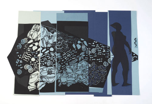 Charlotte Hodes. Grammar of Ornament: Proposition 14, The Colour Blue, 2014. Papercut, 56 x 83 cm.