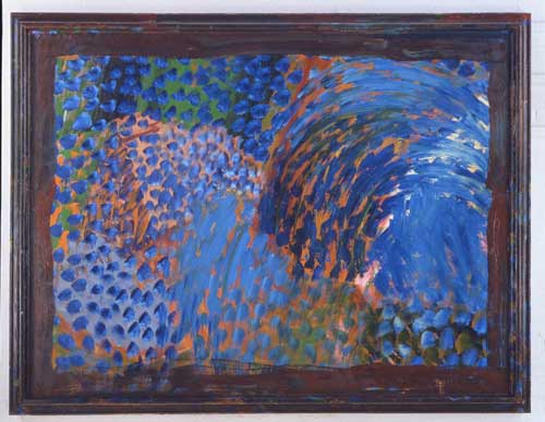 Howard Hodgkin. Chez Stamos, 1998. Oil on wood, 198.1 x 260.4 cm