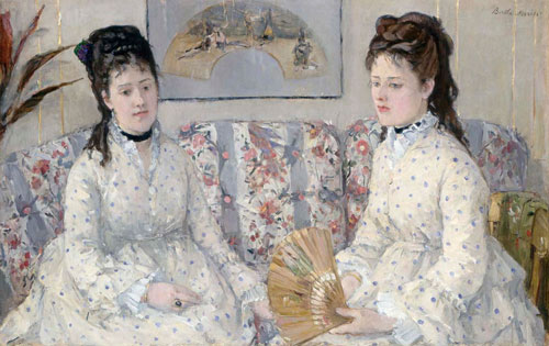 Berthe Morisot. The Sisters, 1869. Oil on canvas, 52.1 x 81.3 cm. National Gallery of Art, Washington, D.C. Gift of Mrs. Charles S. Carstairs.