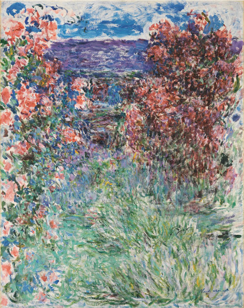 Claude Monet. <em>The House Among the Roses</em>, 1925. Oil on canvas, 92.3 x 73.3 cm. Carmen Thyssen-Bornemisza Collection, on loan to the Museo Thyssen-Bornemisza, Madrid.