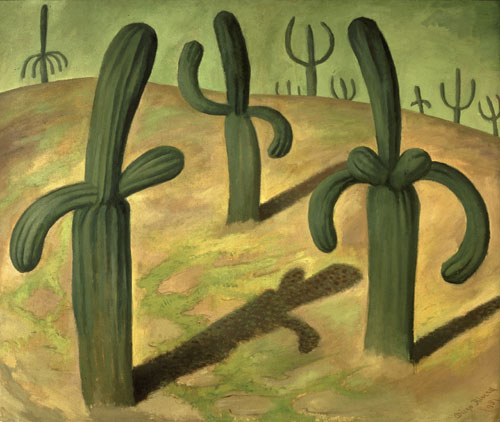Diego Rivera. Landscape with Cacti, 1931. Oil on canvas. © 2011 Banco de México Diego Rivera Frida Kahlo Museums Trust, Mexico, D.F./DACS.