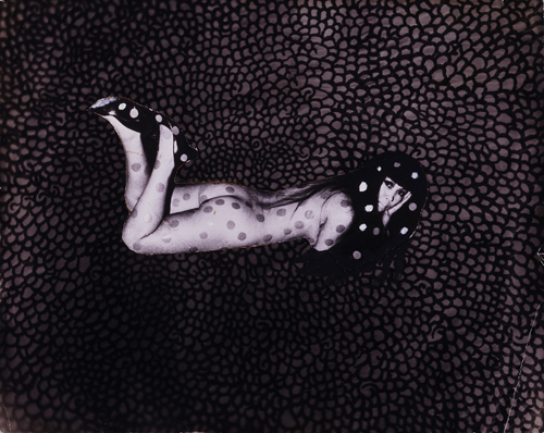 Yayoi Kusama. Self Obliteration (Net Obsession Series), c1966. Photo collage, 20.3 x 25.4 cm. Collection of the Artist.