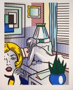 Roy Lichtenstein. Roommates, 1994. 20 colour relief print, 162.9 x 129.9 cm. Lent by The Roy Lichtenstein Foundation Collection 2015. © Estate of Roy Lichtenstein/DACS 2015.