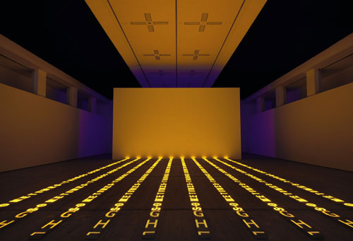 10 electronic signs with amber diodes, 2.3 x 333.8 x 641.9 in; 5.9 x 847.9 x 1,630.3 cm. Installation: Jenny Holzer, BALTIC Centre for Contemporary Art, Gateshead Quays, United Kingdom, 2010. Text: Selections from Truisms, 1977.
