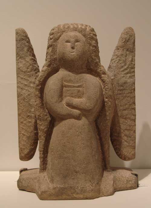William Edmondson (ca. 1870-1951), Angel, 1937-1939. Carved limestone. 
        Collection of Robert A. Roth