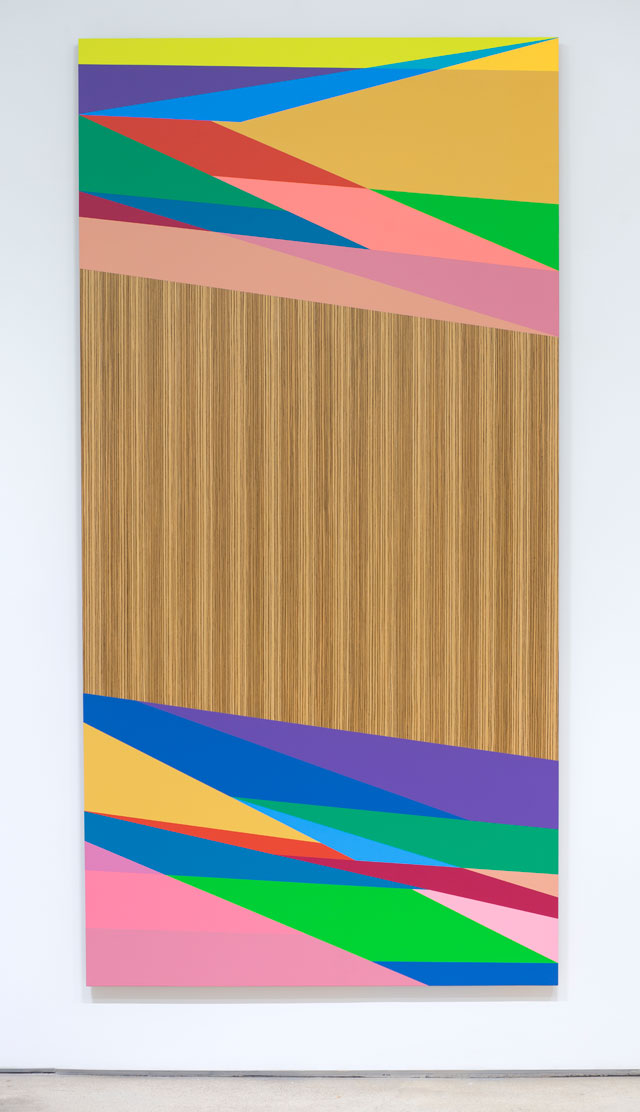 Odili Donald Odita. Distant Relative, 2015. Acrylic latex on panel, 96 x 48 in.