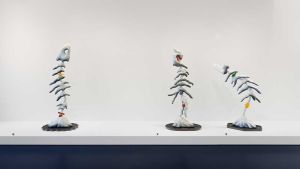 The London-based sculptor leads a tour around Swimming by Night, a superbly organised exhibition of her beguiling, meticulously constructed sculptures