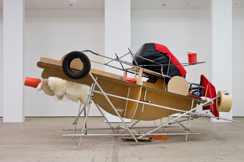 Jason Rhoades. Fucking Picabia Cars / Picabia Car with Ejection Seat, 1997/2000. Installation view at BALTIC. Photograph: Colin Davison.