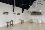Aki Sasamoto, Grilled Diagrams, 2026. Installation view, Studio Voltaire, 2026. Commissioned and produced by Studio Voltaire. Image courtesy of the artist, Bortolami Gallery, Take Ninagawa and Studio Voltaire. Photo Sarah Rainer.