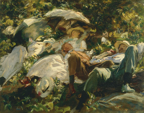 Group with Parasols by John Singer Sargent, c1904-5. Copyright: Private collection.