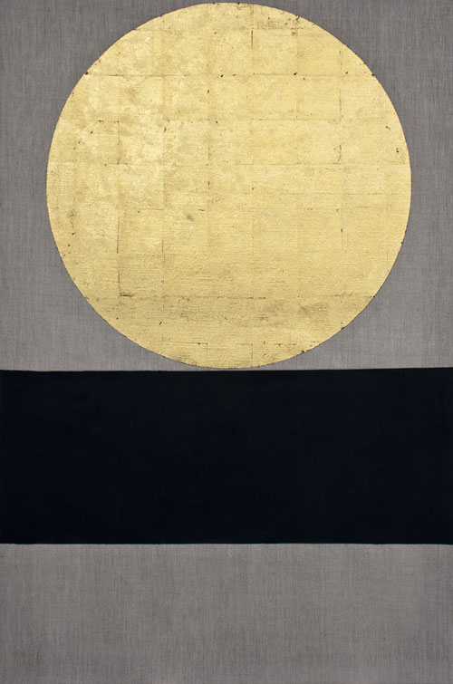 Patrick Scott. Meditation Painting 28, 2006. Gold leaf and acrylic on unprimed canvas, 122 x 81 cm. Collection Irish Museum of Modern Art. Donation the artist, 2013.