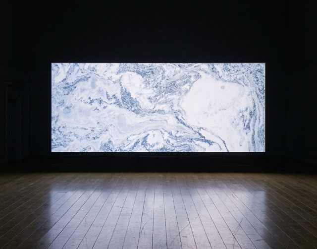 Amie Siegel. Quarry, 2015. HD video, colour/sound. Exhibition view, South London Gallery, 2017. Courtesy the artist and Simon Preston Gallery, New York. Photograph: Andy Stagg.