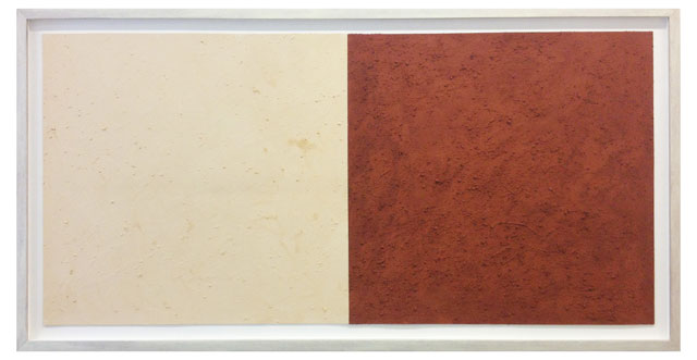 Karel Nel. Potent Fields, red and white ochre, 2002. © the artist, photograph © The Trustees of the British Museum.