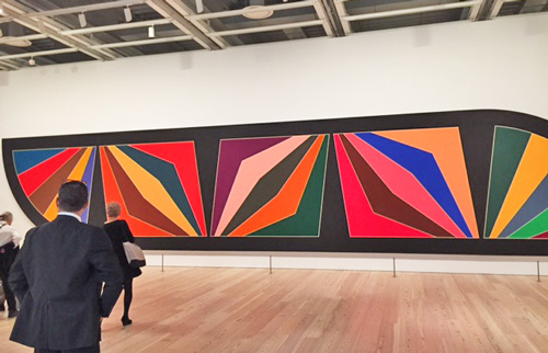 Frank Stella. Damascus Gate (Stretch Variation III), 1970. Alkyd on canvas, 120 × 600 in (304.8 × 1524 cm). The Museum of Fine Arts, Houston. Photograph: Jill Spalding.