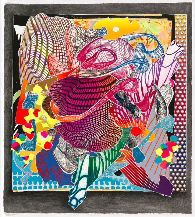 Frank Stella. Feneralia, 1995. From the Imaginary places series 1994‑97. Colour stencil, lithograph, etching, aquatint, relief, collagraph. National Gallery of Australia, Canberra. Gift of Kenneth Tyler, 2002.