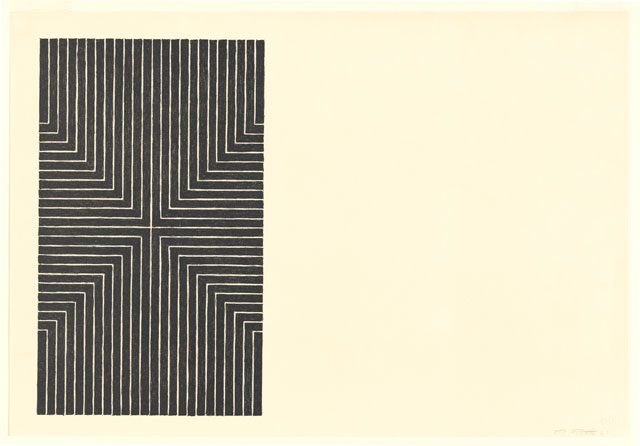 Frank Stella. Die Fahne Hoch!, 1967. From Black series I. Lithograph in black ink. National Gallery of Australia, Canberra. Purchased 1973.