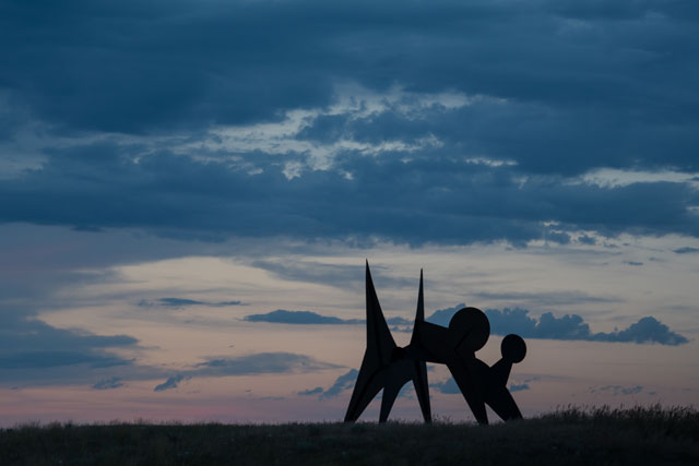 Alexander Calder, Two Discs, 1965, installed at Tippet Rise. On loan from the Hirshhorn Museum and Sculpture Garden. Image courtesy of Tippet Rise Art Center. Photograph: Erik Peterson.