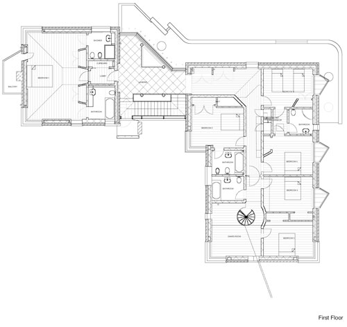 New Architecture by Trevor Dannatt. 1st floor plan.