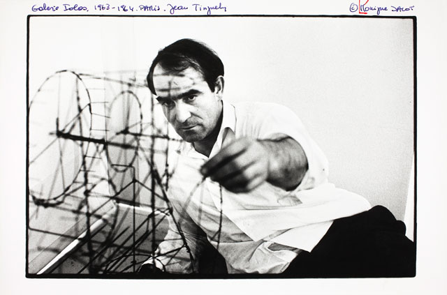 Jean Tinguely with Moulin, 1963. © Museum Tinguely, Basel. Photograph: Monique Jacot.