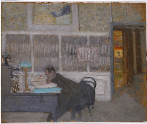 Édouard Vuillard. At the Revue Blanche (Félix Fénéon), 1897-98. Oil on cardboard. Solomon R. Guggenheim Museum, New York, the Hilla Rebay Collection.