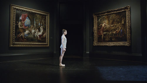 Ballet Dancer Leann Benjamin performing at the National Gallery. National Gallery film still, courtesy of Zipporah Films Inc.