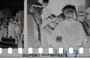 Akram Zaatari. The Body of Film, 2017. Backlit UV print on cloth. Courtesy of the artist.