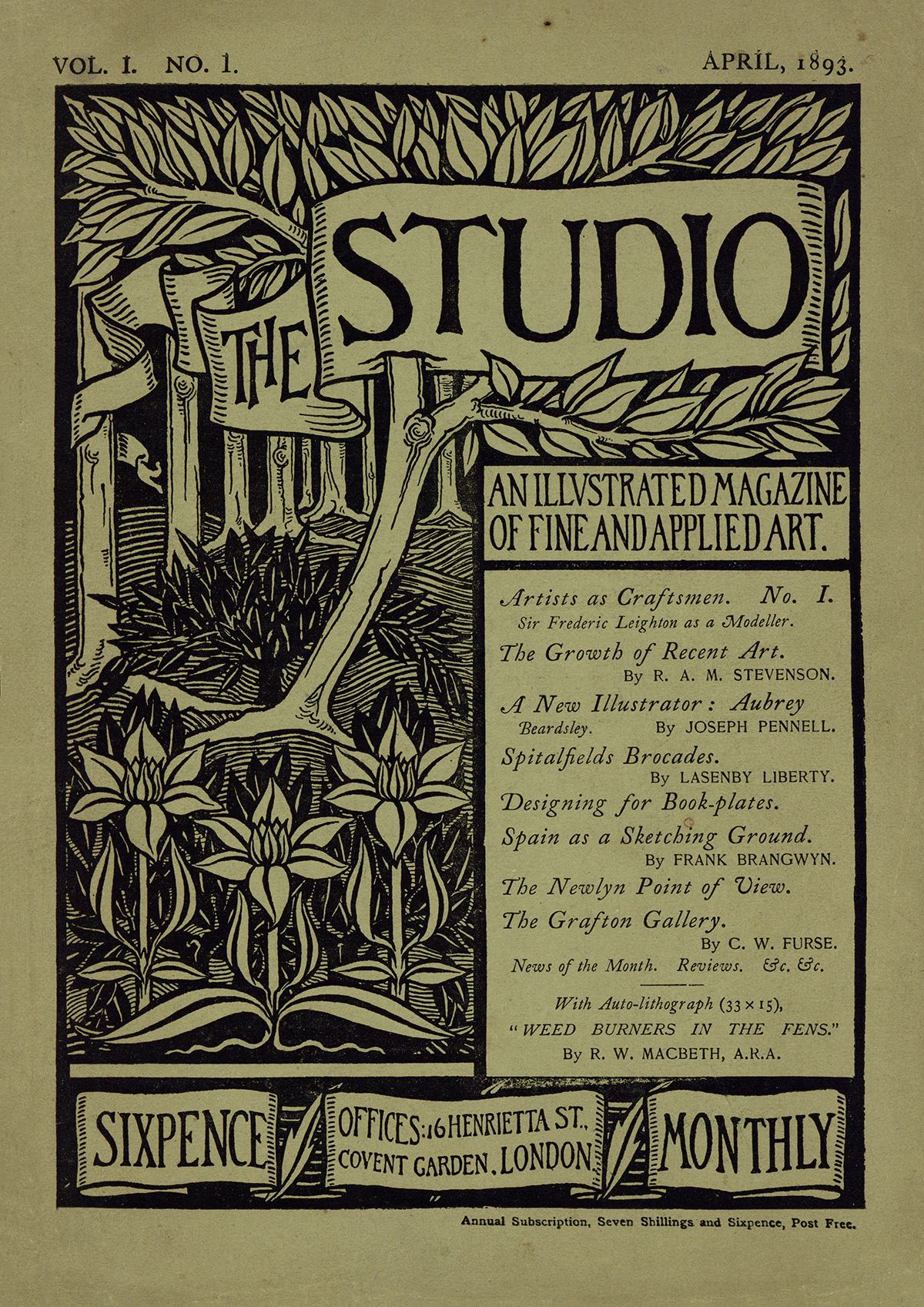 The Studio, Vol 1, No 1, April 1893