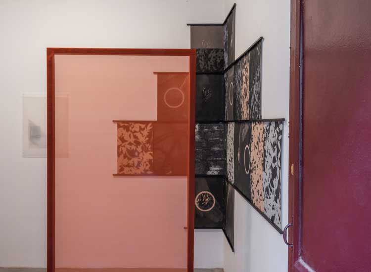 Francisca Aninat: Four Steps and a Looking Glass, installation view, 92 Webster Road, London, 2026. © Francisca Aninat. Photo: Sergey Novikov. Courtesy of 92 Webster Road.