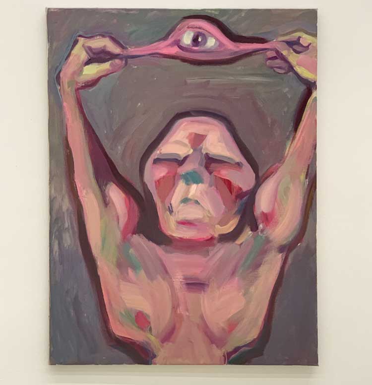 Maria Lassnig, Das optische Zeitalter (The Optical Age), 1985 –86. Courtesy Maria Lassnig Foundation, Vienna. Photo: kunst-dokumentation.com