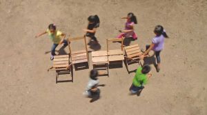 Francis Alÿs, Children’s Game #12: Musical Chairs, Oaxaca, Mexico, 2012. In collaboration with Elena Pardo and Félix Blume.