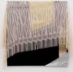 Kai Althoff. Untitled, 2005. Fabric, enamel, spray and oil paint, plastic adhesive foil, 95.3 x 86.4 cm.
