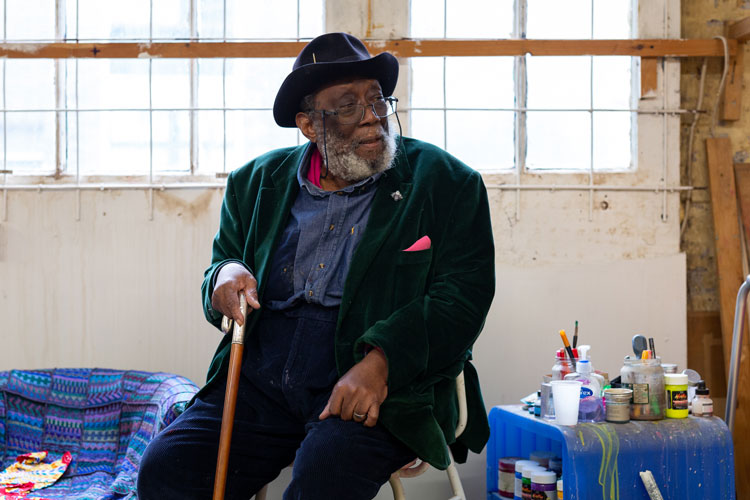 Frank Bowling. The Artist in Time: A Generation of Great British Creatives. Photo: Ollie Harrop.