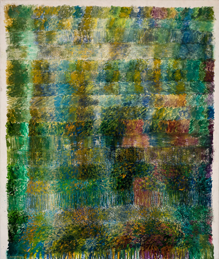 Adrian Berg. Grass, 1964. Oil and tempera on linen, 127 x 107 cm. Image courtesy Frestonian Gallery.