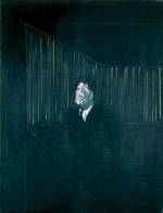 <i>Man in Blue VII</i>, 1954. Oil on canvas, 152.5 x 117. Private collection, 
        courtesy Christie's © The Estate of Francis Bacon / DACS, London, 
        2005
